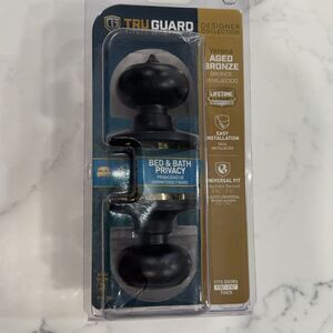 TruGuard Verona Aged Bronze Designer Collection Door Knob - Bed & Bath Privacy‎